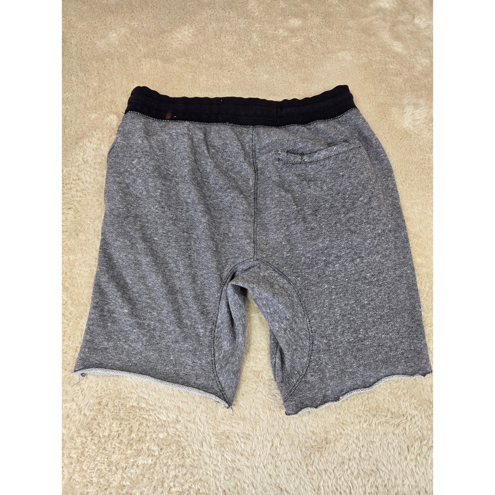 Aeropostale Mens XS Grey Marl Raw Hem Sweat Shorts Black Waistband 6174 - Picture 12 of 15